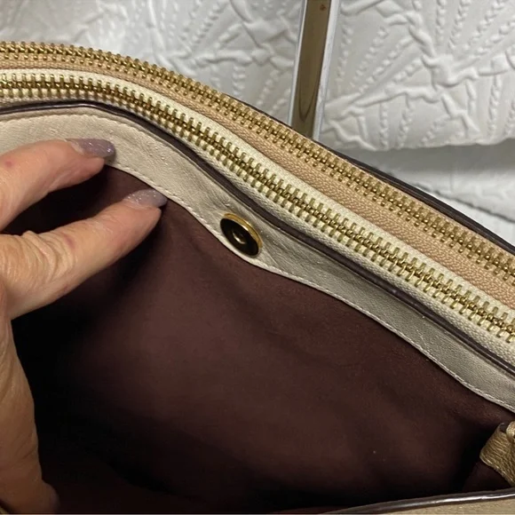 Coach Dreamer Tan and Cream Crossbody Bag - Picture 2 of 12